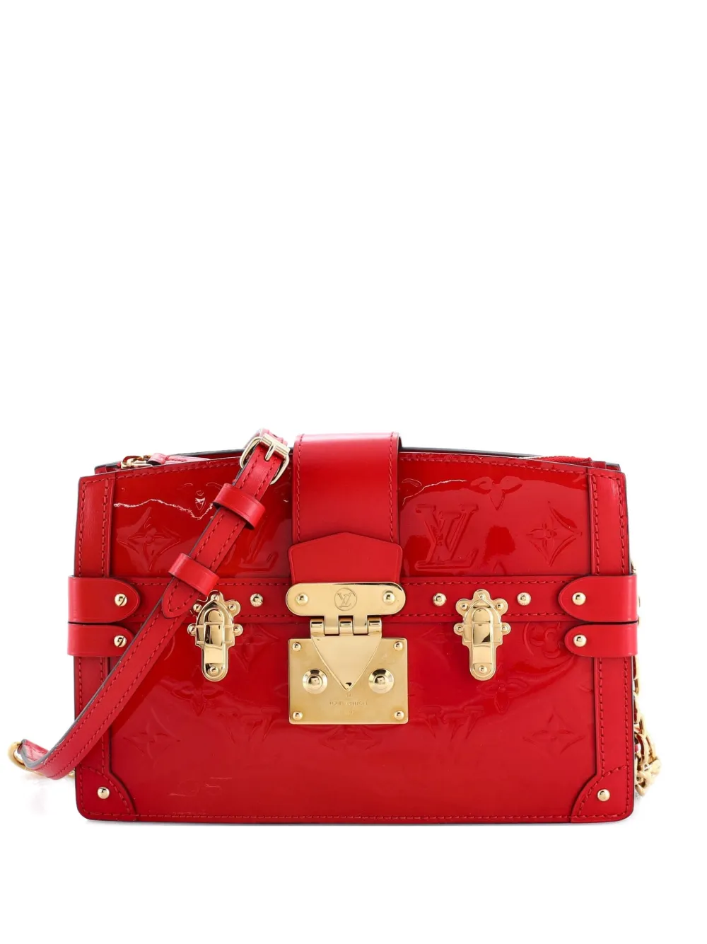 Louis Vuitton Pre-Owned Trunk Vernis clutch bag | Red | Image 1