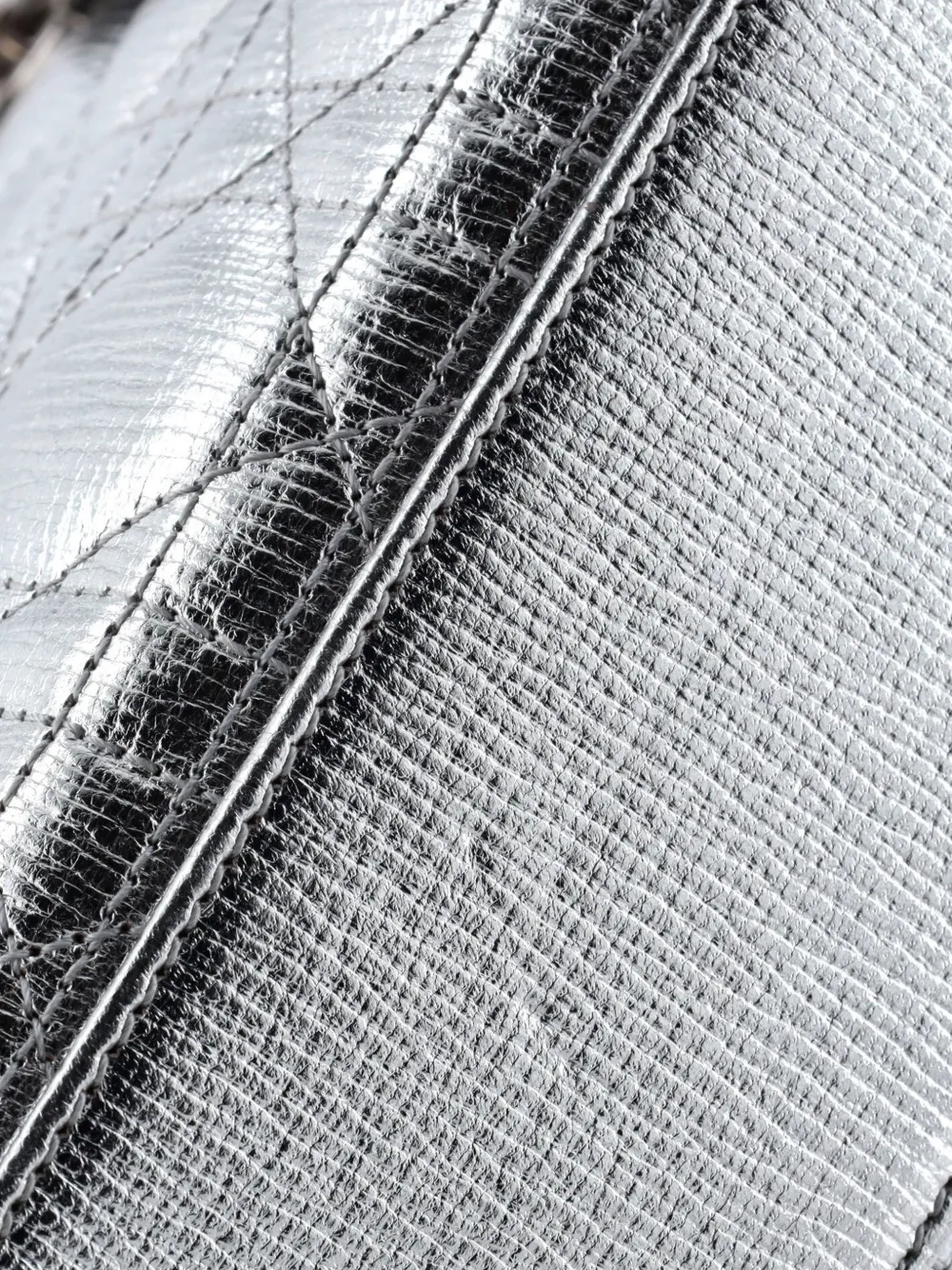 Pre-owned Dior My Lady  Bag Cannage Quilted Leather Satchel In Silver