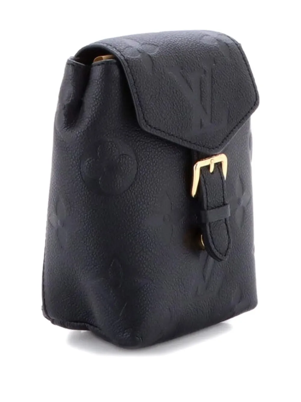 Pre-owned Louis Vuitton Tiny Monogram Empreinte Giant Backpack In Black