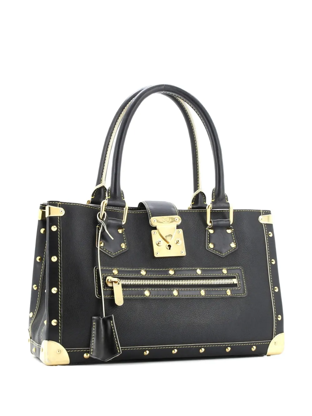 Pre-owned Louis Vuitton Suhali Le Fabuleux Handbag Leather Tote Bag In Black