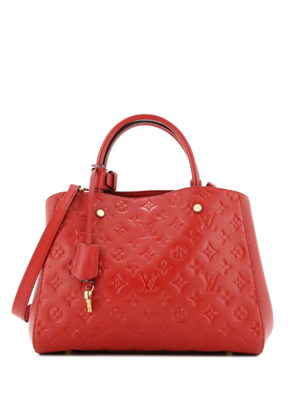 Louis Vuitton Pre-Owned Montaigne Handbag Monogram Empreinte Leather MM satchel - Rosso