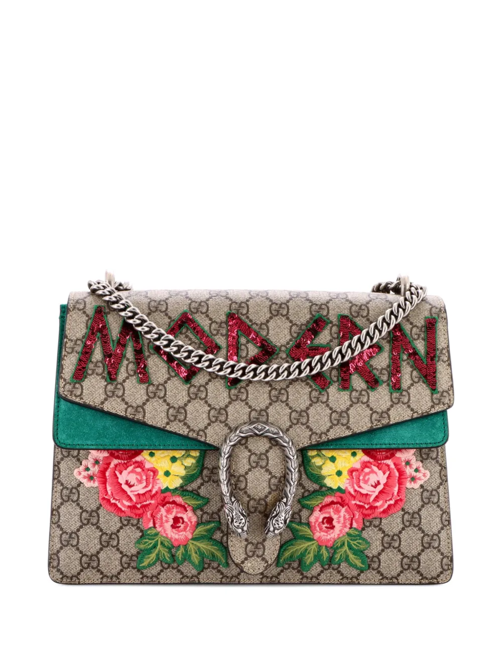 Gucci Pre-Owned Dionysus Bag Embellished GG Coated Canvas Medium shoulder bag - Marrone
