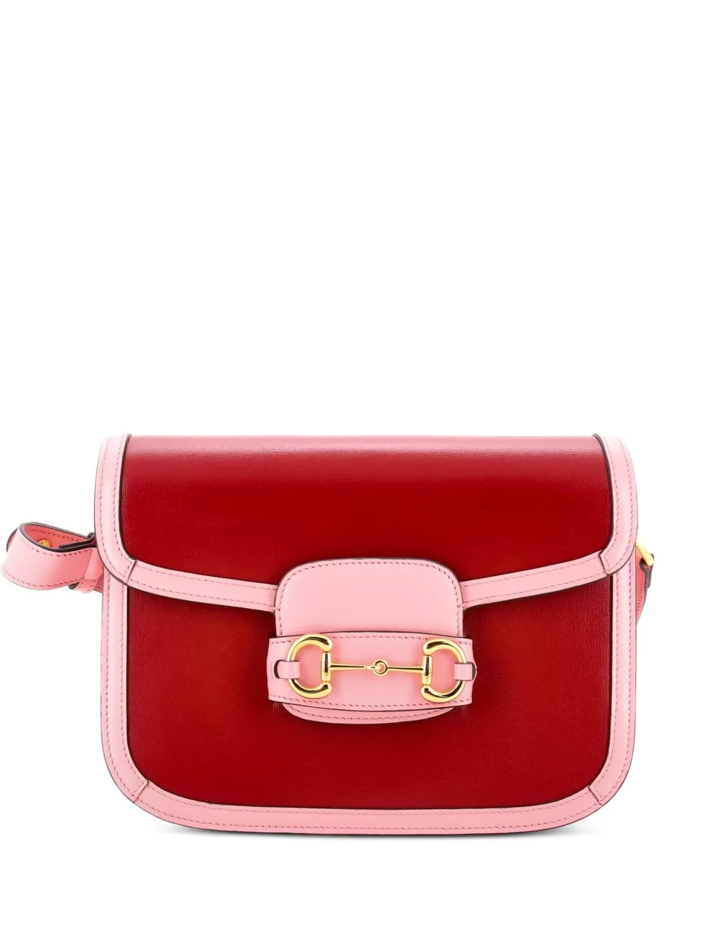 Gucci Pre-Owned Horsebit 1955 Printed Leather Small shoulder bag - Rosso