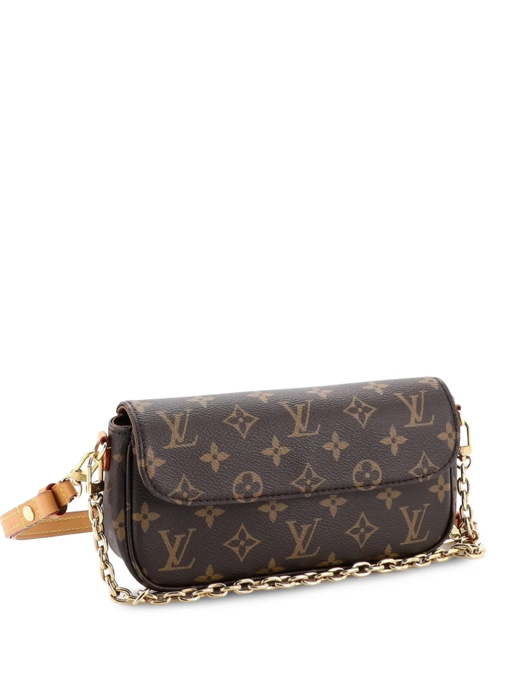 Pre-owned Louis Vuitton Ivy Wallet On Chain Monogram Canvas Shoulder Bag In Brown