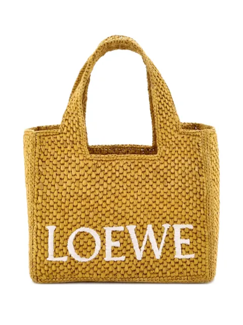 Loewe Pre-Owned Kleine Paula's Ibiza verstelbare raffia shopper met logo