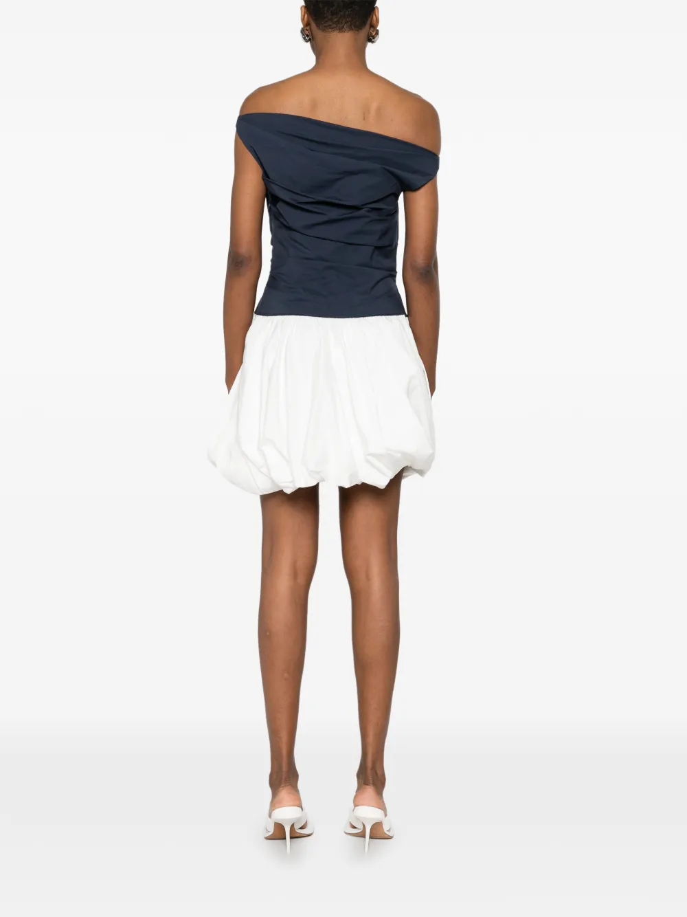 Simkhai Salina Bubble mini-jurk Wit