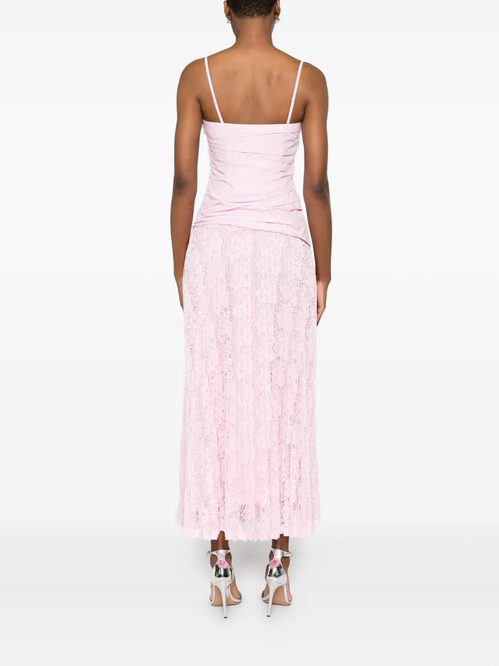 SIMKHAI Annalise kanten midi-jurk Roze