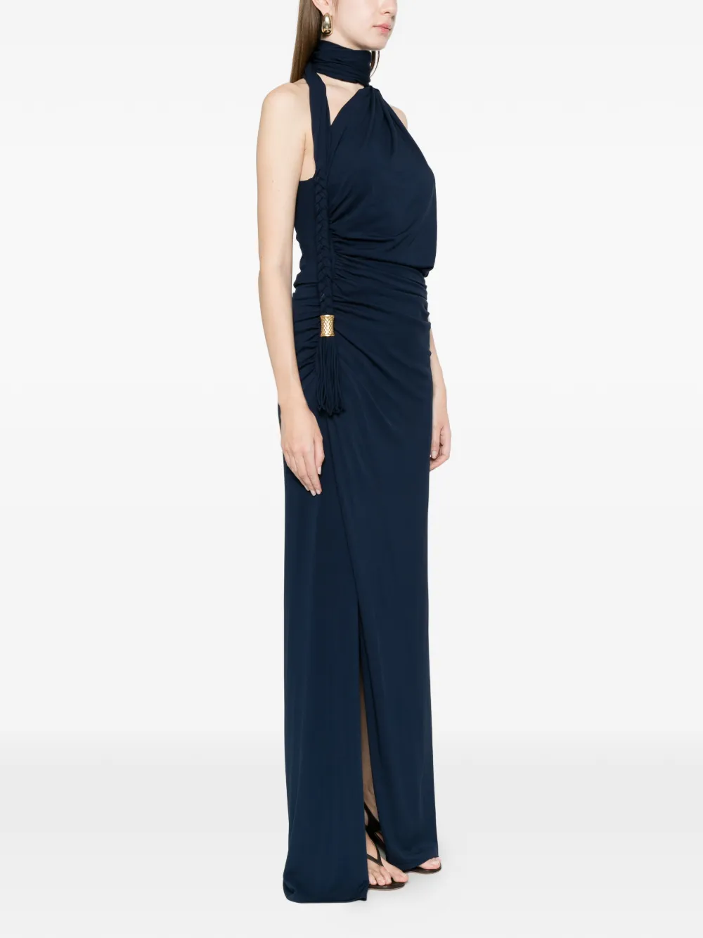 SIMKHAI Maxi-jurk met strikdetail Blauw