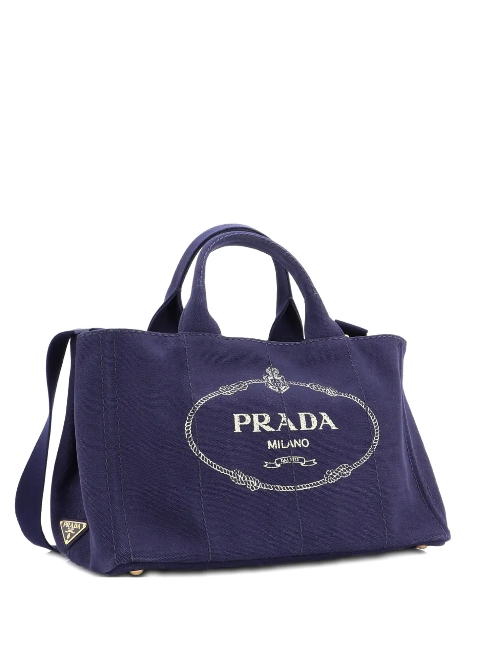 Prada Pre-Owned Canapa Convertible Canvas Medium tote bag | Blue | Image 1