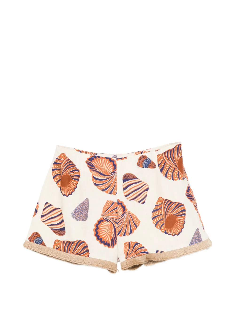 Simon Miller shell-print fringe shorts - Toni neutri