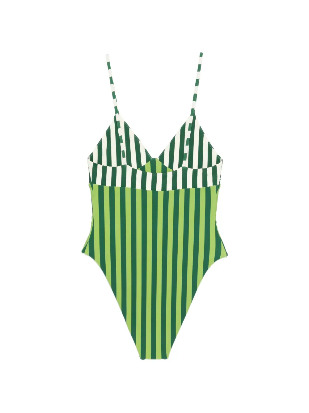  Simon Miller Behati Striped Swimsuit - Green 