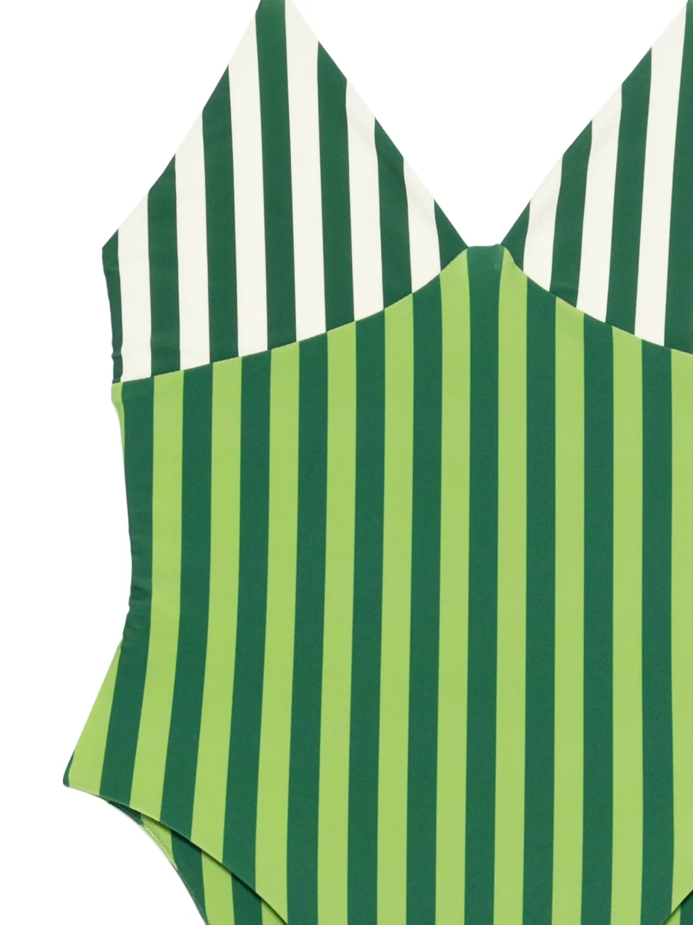  Simon Miller Behati Striped Swimsuit - Green 
