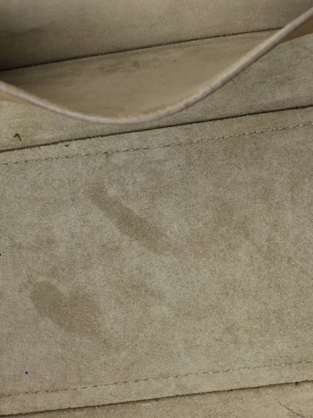 CELINE Pre-owned Belt Bag Textured Leather Micro Satchel In Neutral