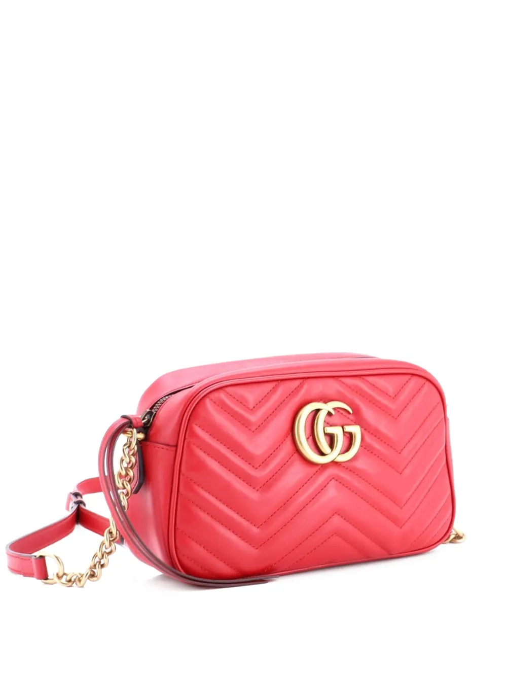 Gucci Pre-Owned GG Marmont Shoulder Bag Matelasse Leather Small crossbody bag - Rosso