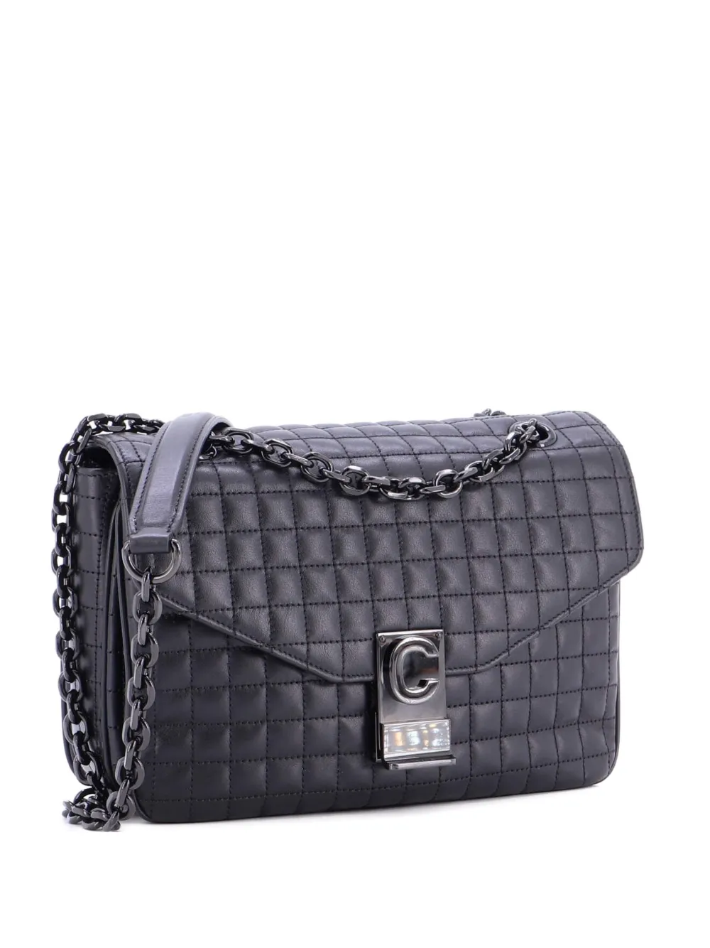 Celine Pre-Owned C Bag Quilted Leather Medium shoulder bag - Nero