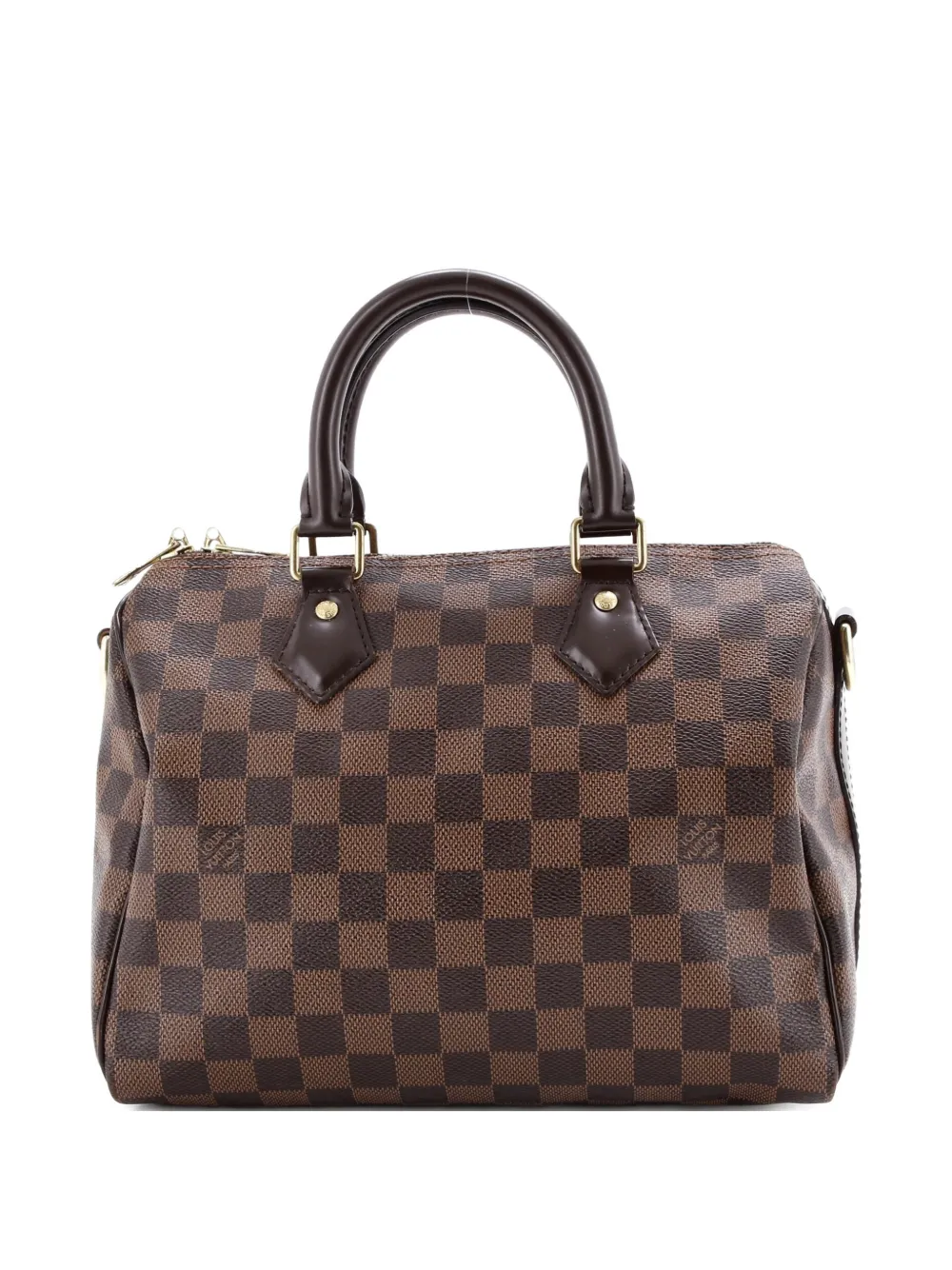 Pre-owned Louis Vuitton Speedy Bandouliere Bag Damier 25 Satchel In Brown