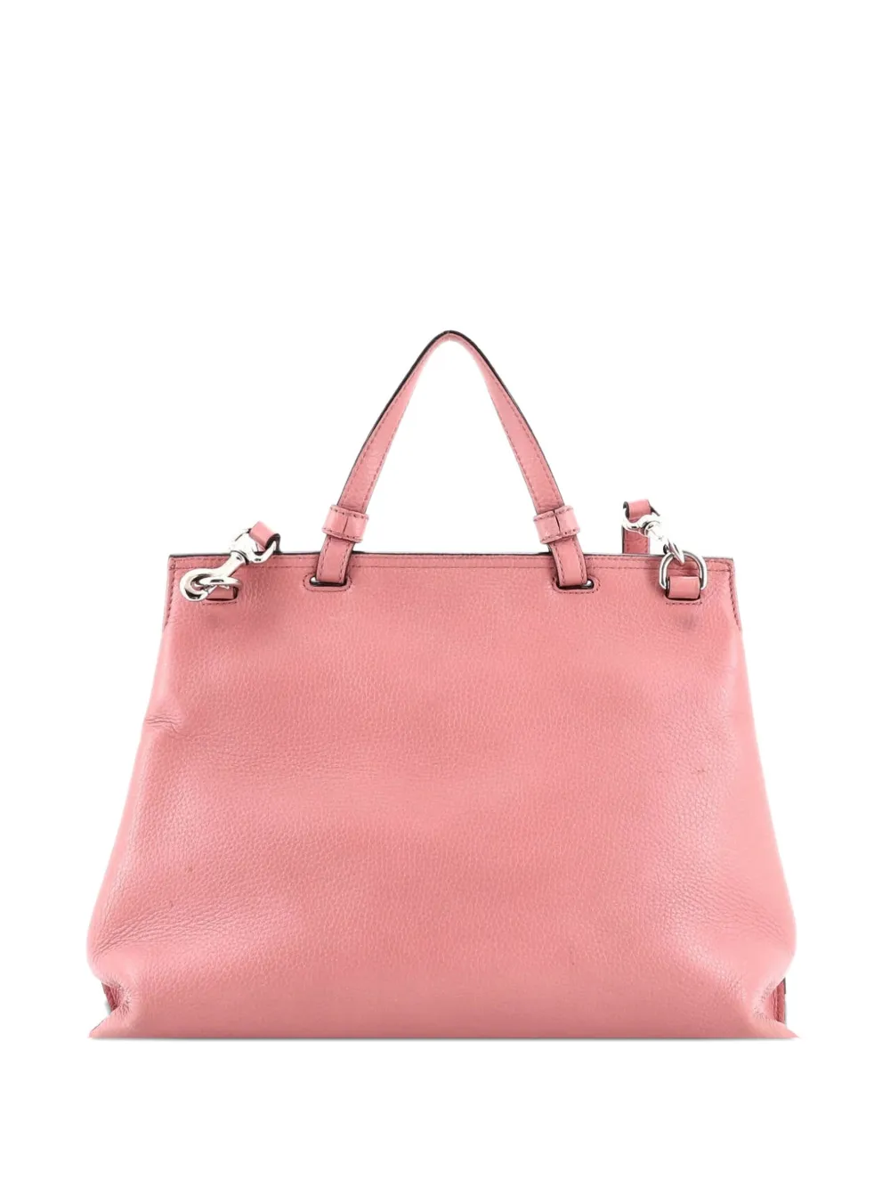 GUCCI Pre-owned Bamboo Daily Top Handle Bag Leather Small Satchel In Pink