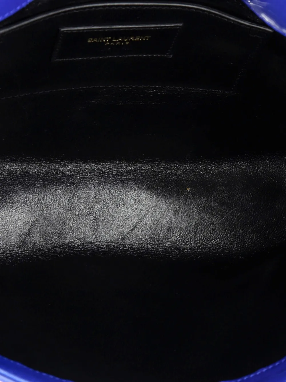 SAINT LAURENT Pre-owned Classic Monogram Envelope Satchel Matelasse Chevron Leather Medium Shoulder Bag In Blue