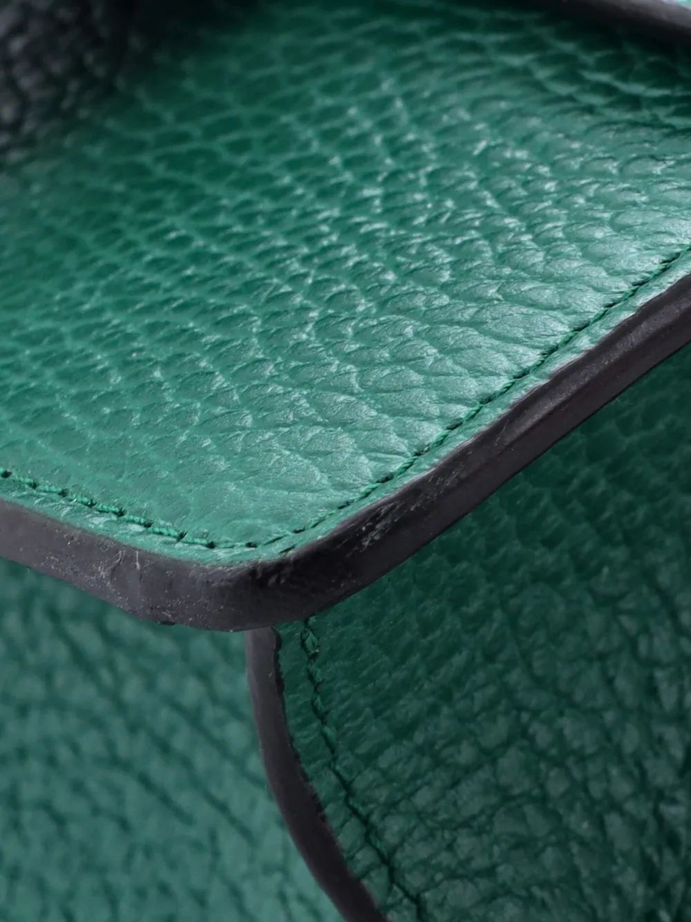 GUCCI Pre-owned Dionysus Top Handle Bag Leather With Crystals Mini Satchel In Green