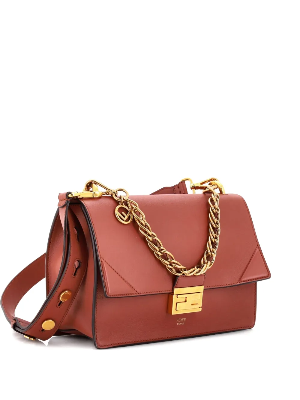 Fendi Pre-Owned Kan U Leather Medium shoulder bag | Brown | Image 1