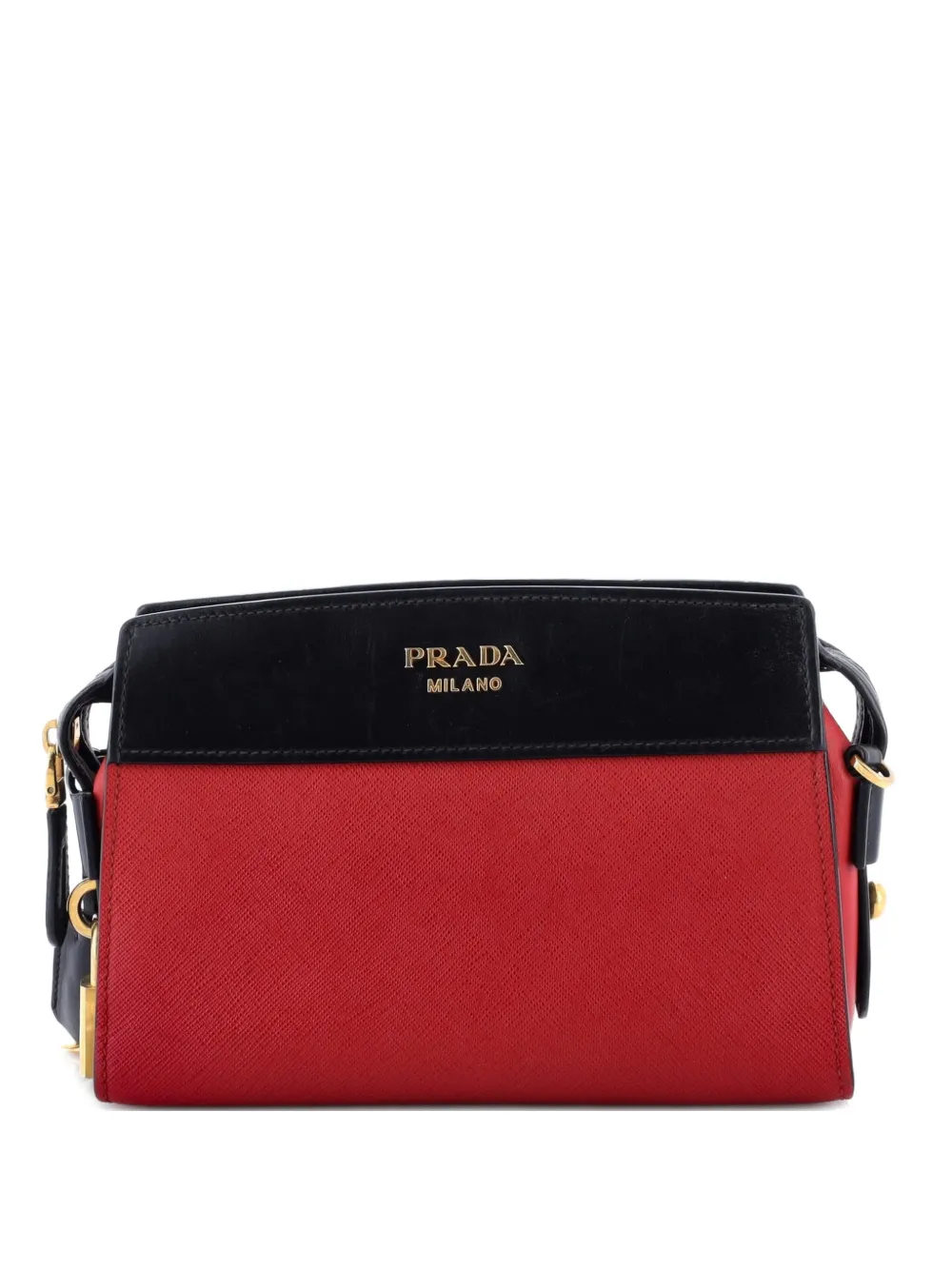 Prada Pre-Owned Esplanade Saffiano with City Calf Small crossbody bag - Rosso
