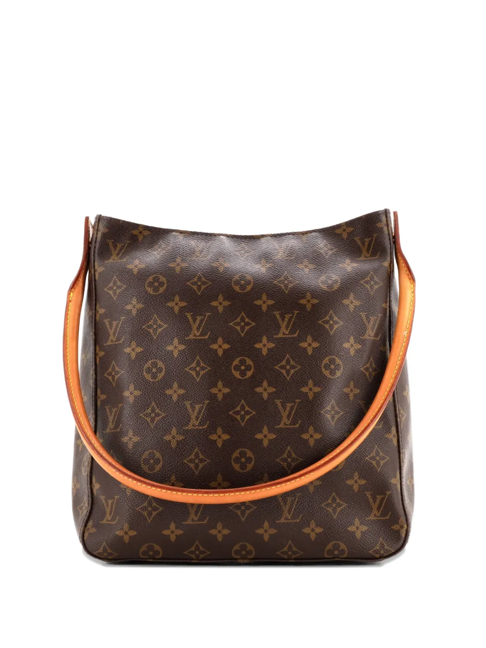 Pre-owned Louis Vuitton Looping Handbag Monogram Canvas Gm Shoulder Bag In Brown