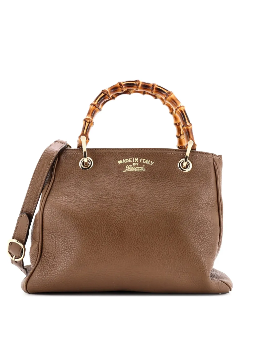 Gucci Pre-Owned Bamboo Shopper Leather Small tote bag - Marrone