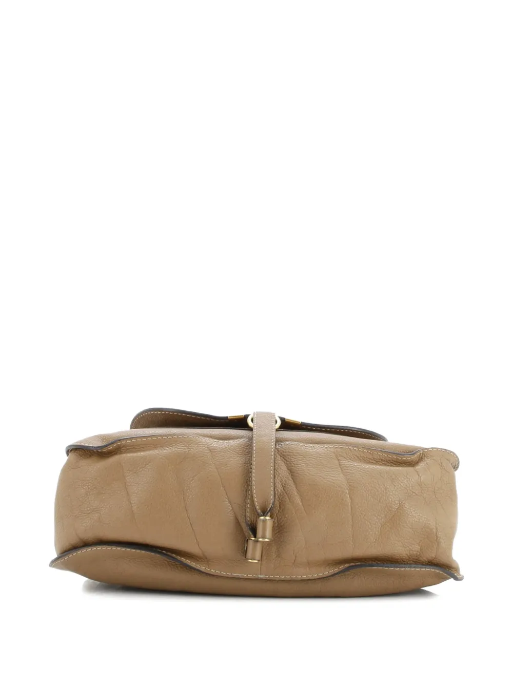 Pre-owned Chloé Marcie Leather Medium Satchel In Brown