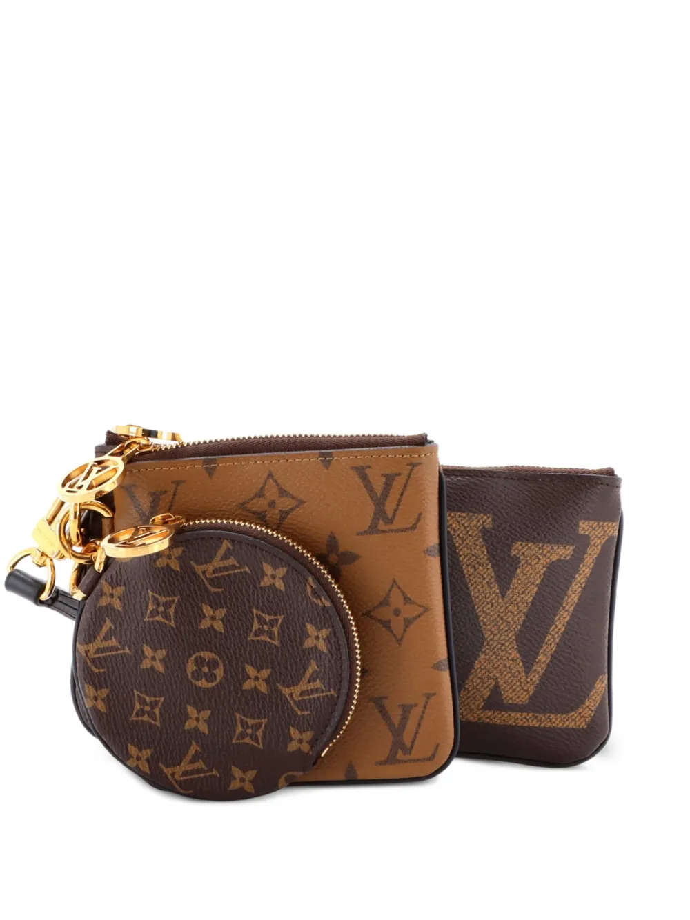 Louis Vuitton Pre-Owned Trio Pouch Set Reverse Monogram Giant clutch bag - Braun