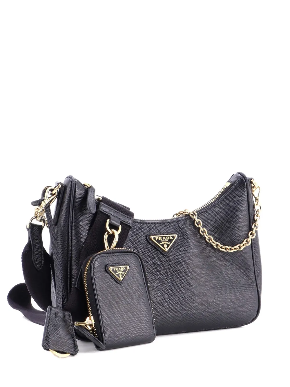 Prada Pre-Owned Re-Edition 2005 Shoulder Bag Saffiano Leather Small crossbody bag - Nero