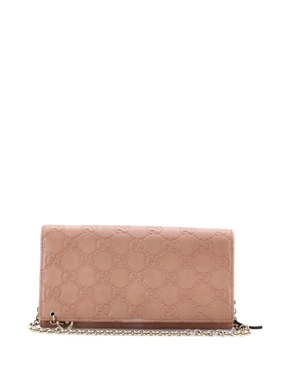 Gucci Pre-Owned Signature Wallet on Chain Guccissima Leather clutch bag - Marrone