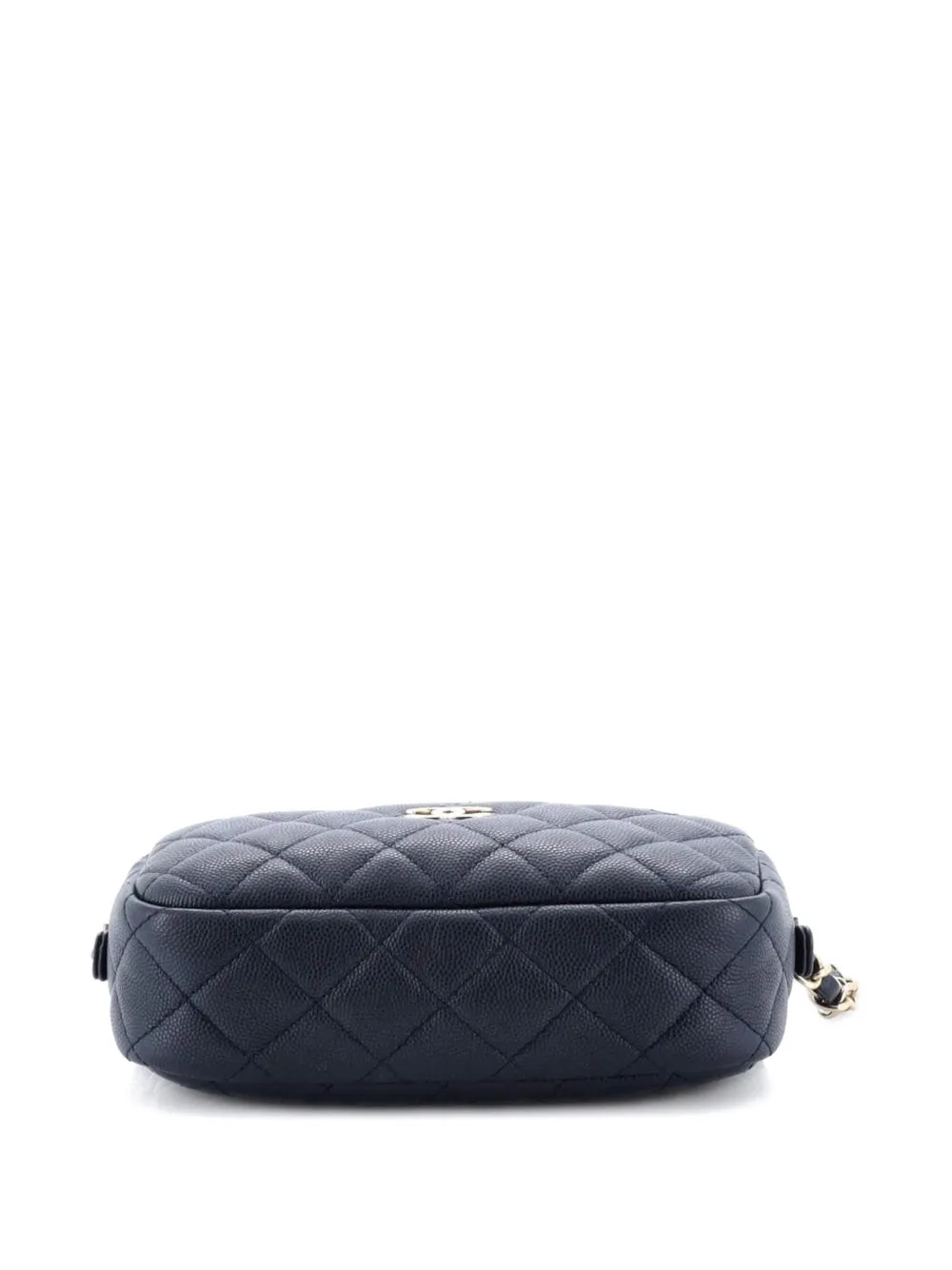 CHANEL Pre-owned Camera Case Bag Quilted Caviar Mini Crossbody Bag In Blue