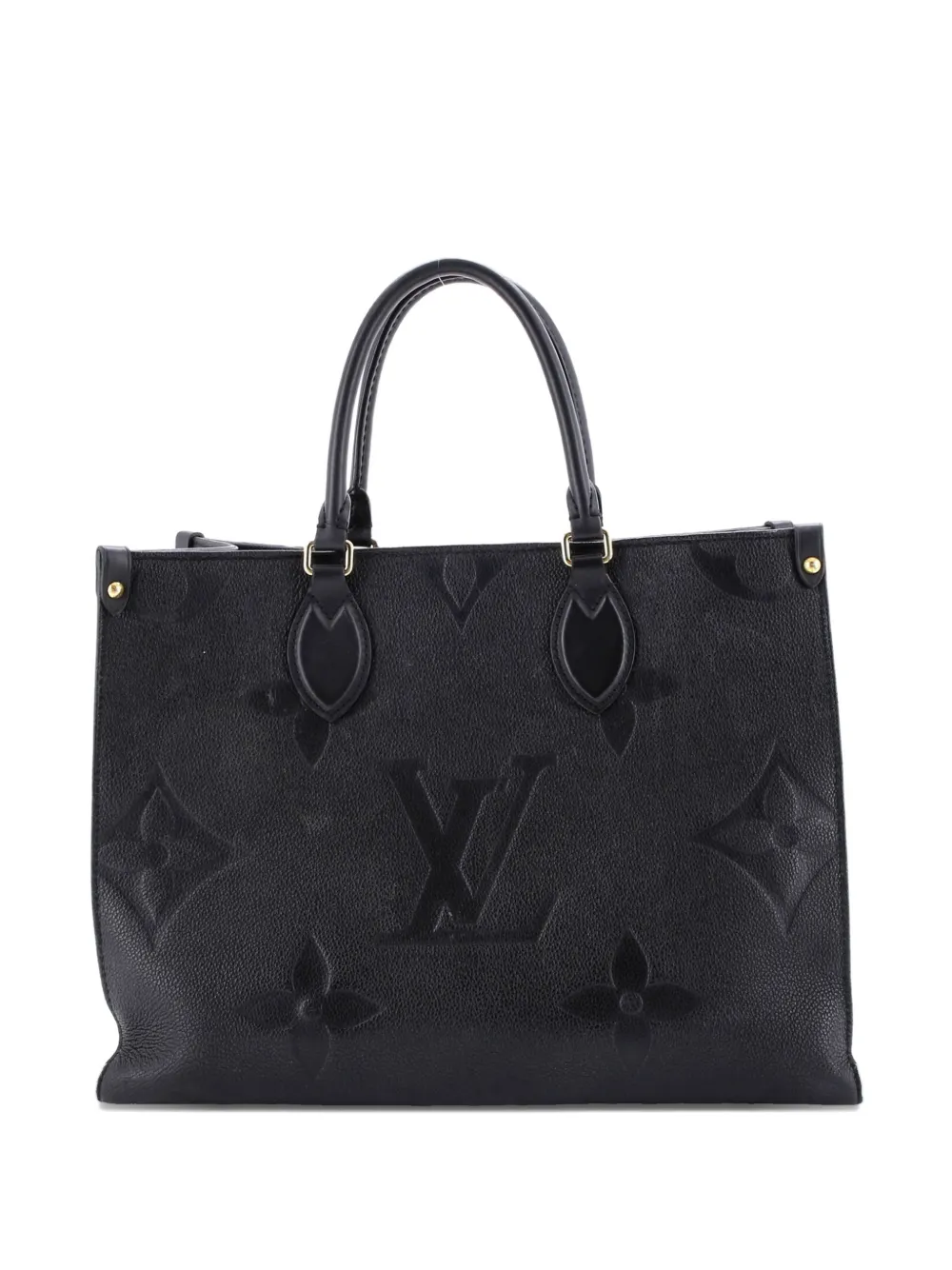 Pre-owned Louis Vuitton Onthego Monogram Empreinte Giant Mm Tote Bag In Black