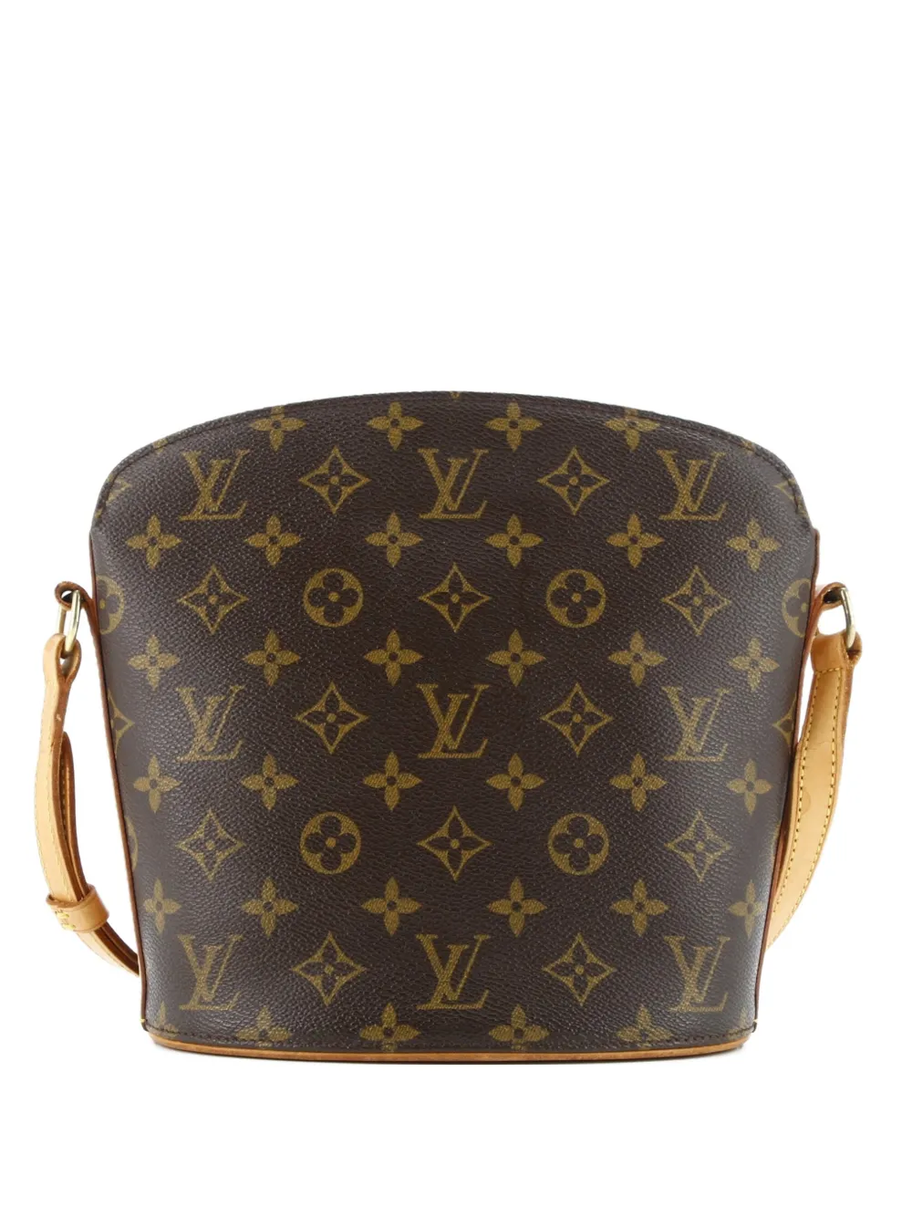 Pre-owned Louis Vuitton Drouot Handbag Monogram Canvas Crossbody Bag In Brown