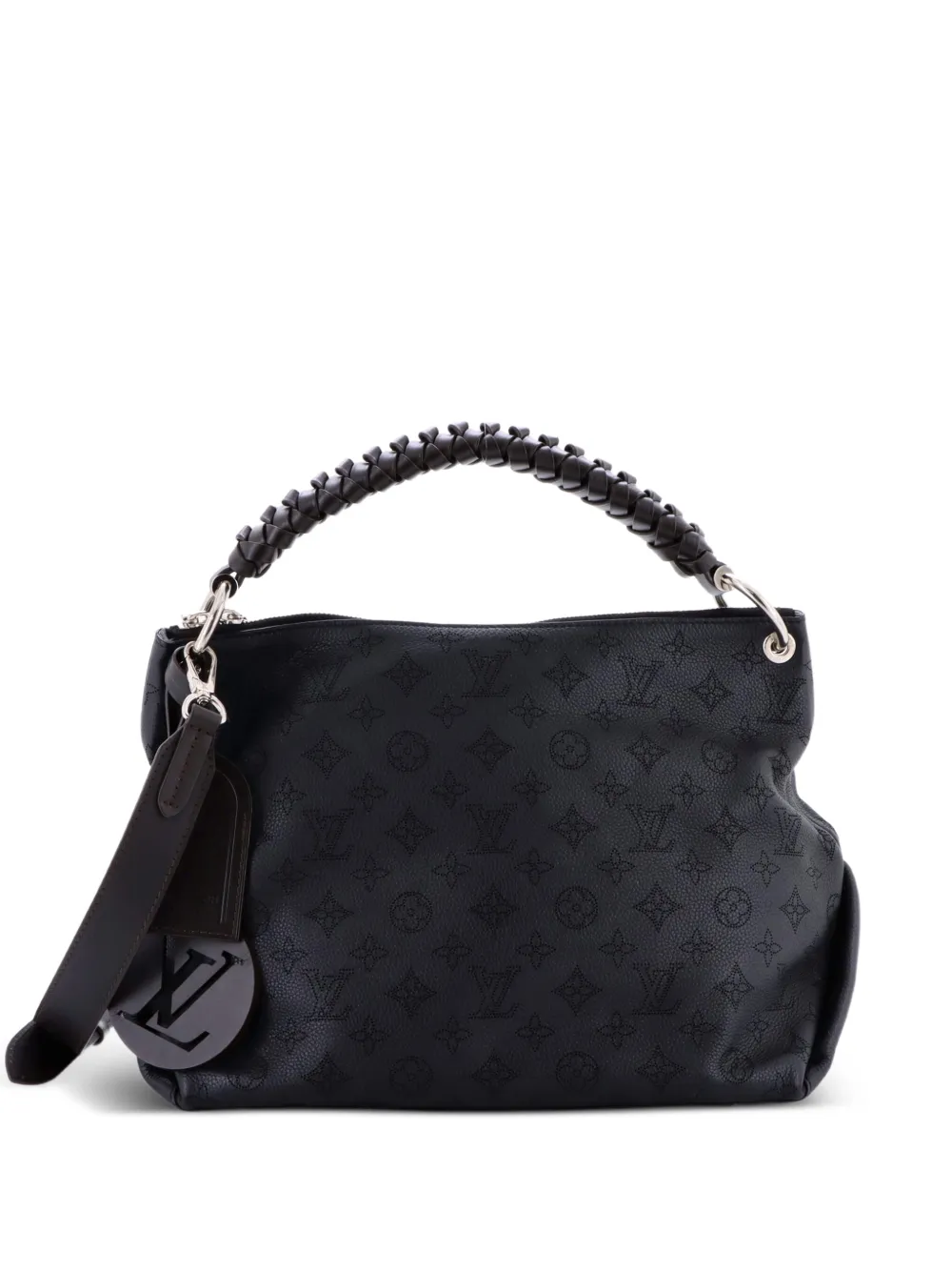 Louis Vuitton Pre-Owned Braided Handle Beaubourg Mahina Leather MM hobo bag - Nero