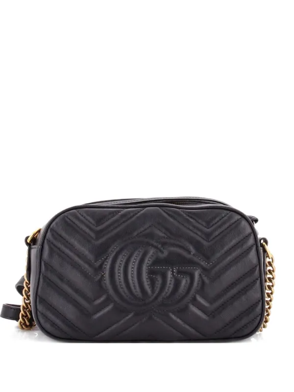 Gucci Pre-Owned GGマーモント ショルダーバッグ | ブラック | FARFETCH JP