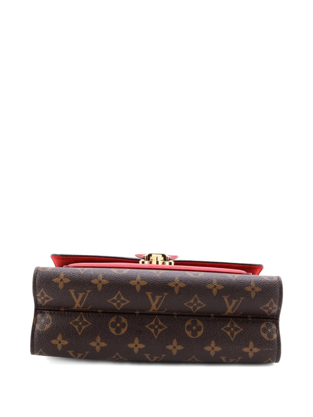Pre-owned Louis Vuitton Victoire Handbag Monogram Canvas And Leather Shoulder Bag In Brown