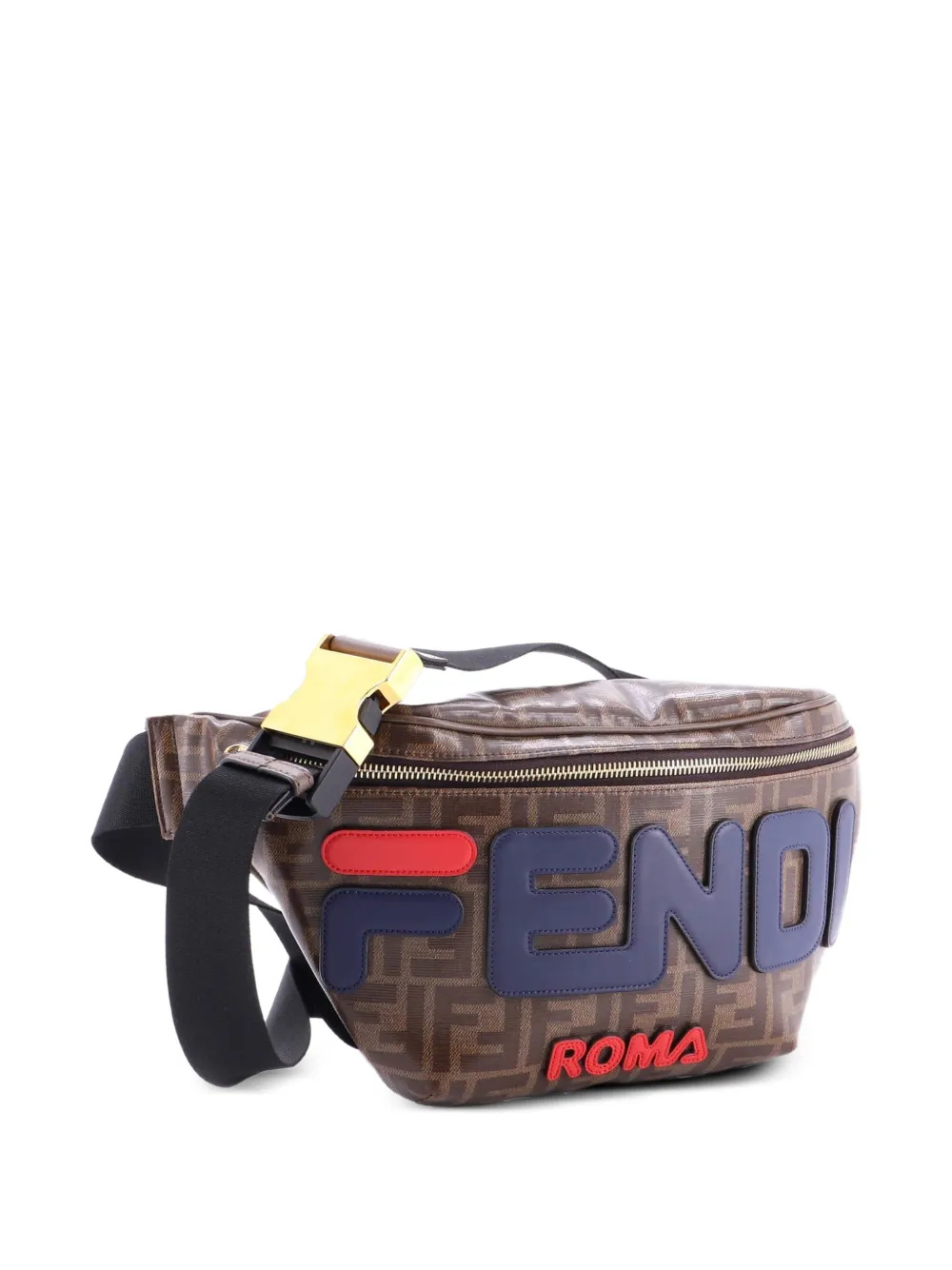 Fendi Pre-Owned Mania Logo Waist Bag Zucca Coated Canvas belt bag - Marrone