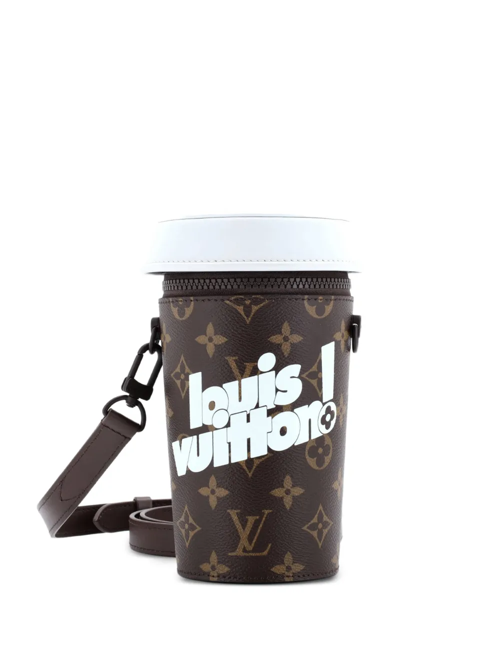 Louis Vuitton Pre-Owned Coffee Cup Convertible Pouch Everyday Signature Vintage Monogram Canvas crossbody bag - Marrone