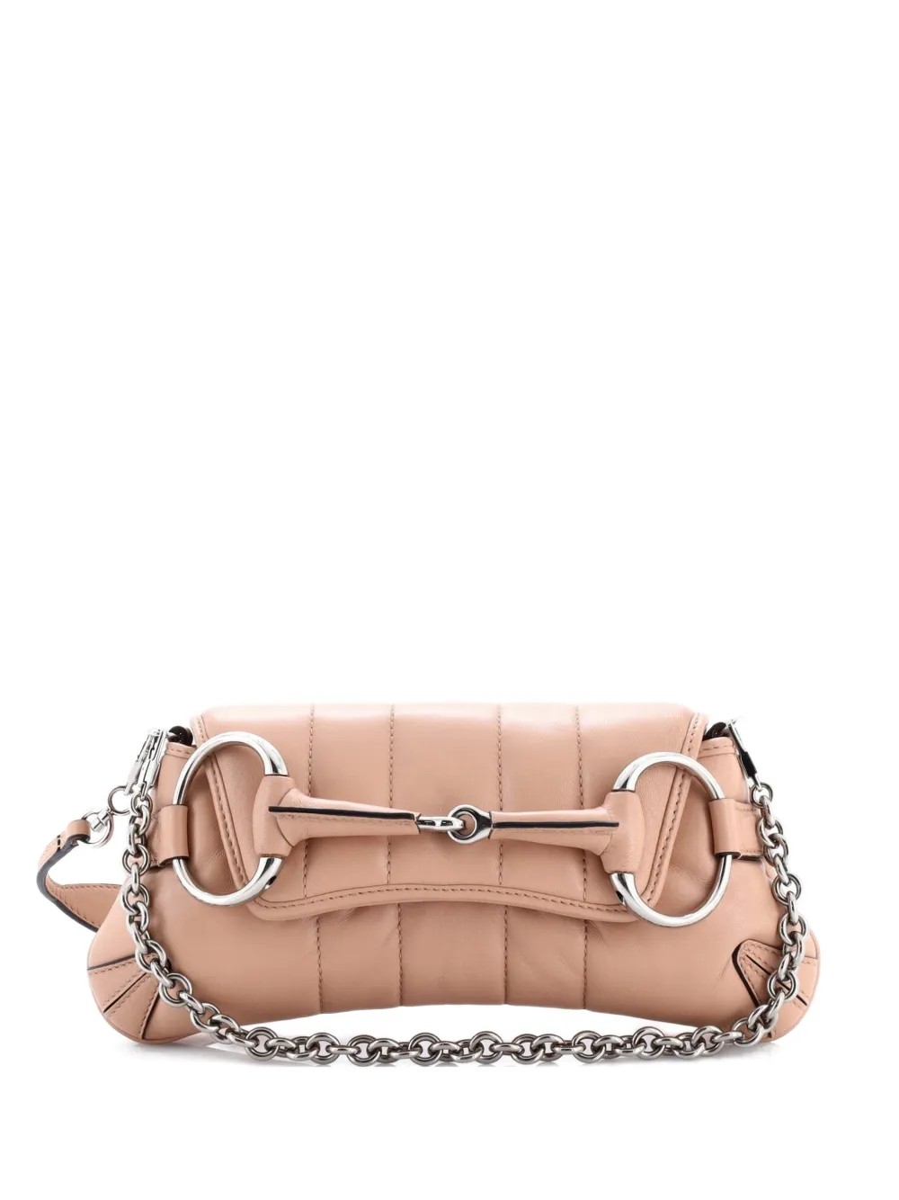 Gucci Pre-Owned Horsebit Chain Vertical Quilted Leather Small shoulder bag - Toni neutri