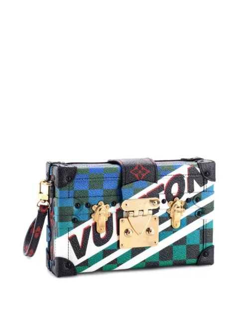 Louis Vuitton Pre-Owned bolsa de mano Petite Malle de lona con estampado de carreras de edición limitada