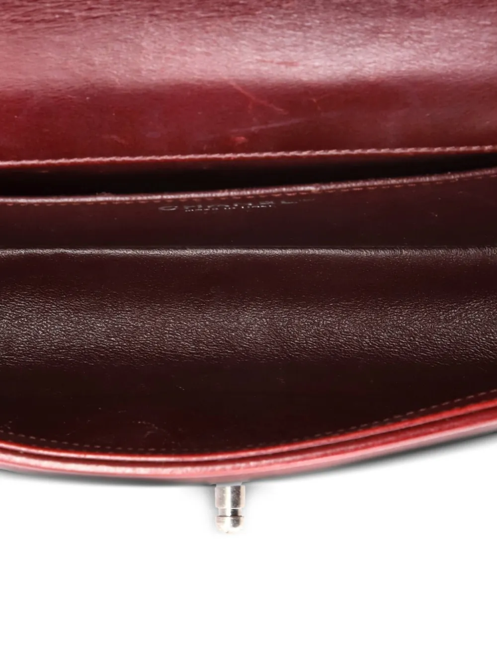 Pre-owned Chanel Paris-salzburg Boy Flap Bag Embossed Calfskin Old Medium Shoulder Bag In Red