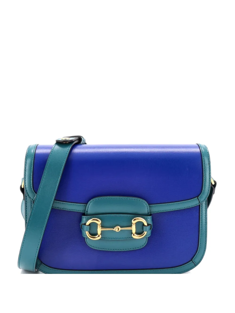 Gucci Pre-Owned Horsebit 1955 Leather Small shoulder bag - Blu