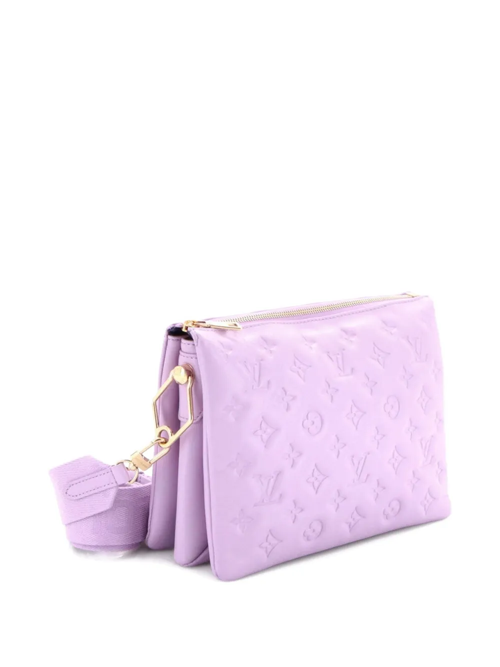 Pre-owned Louis Vuitton Coussin Bag Monogram Embossed Lambskin Pm Crossbody Bag In Purple