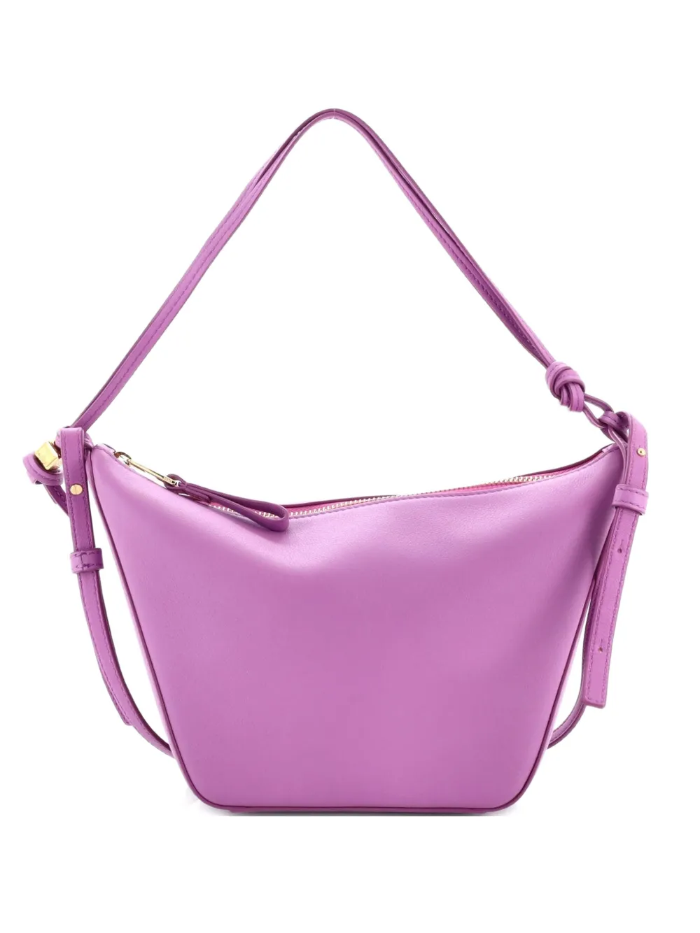 Pre-owned Loewe Hammock Hobo Leather Mini Crossbody Bag In Purple