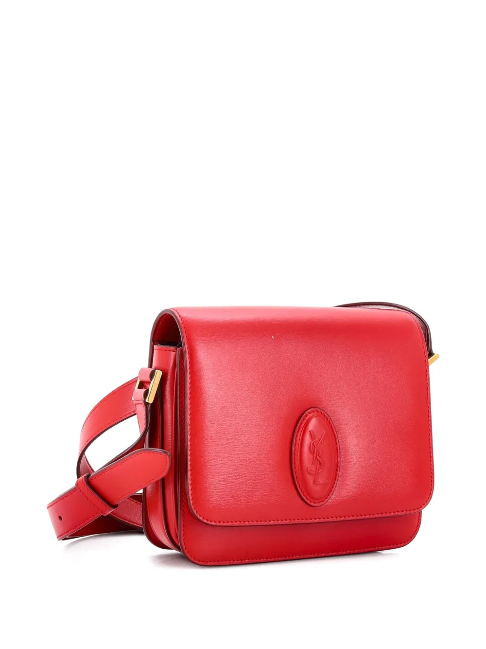 SAINT LAURENT Pre-owned Le 61 Saddle Bag Leather Small Crossbody Bag In Red