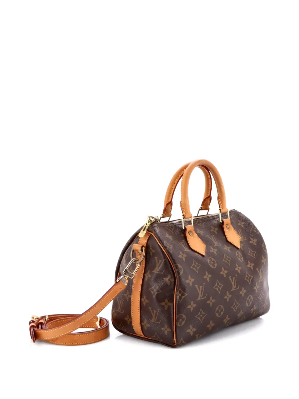 LOUIS VUITTON Pre-owned Speedy Bandouliere Bag Monogram Canvas 25 Satchel In Brown
