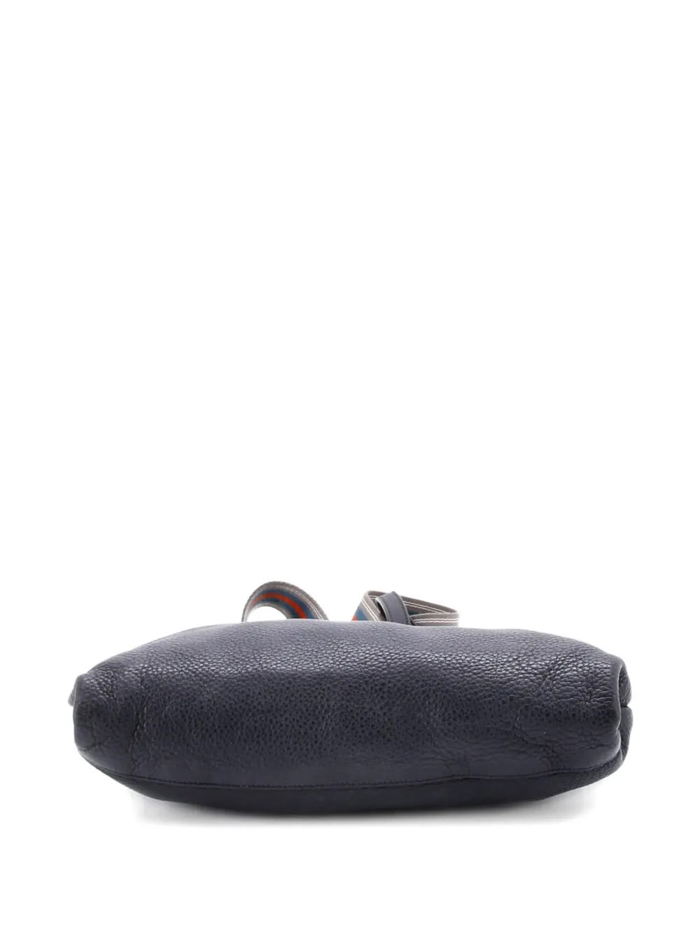 Pre-owned Prada Dual Strap Flat Vitello Daino Medium Crossbody Bag In Black