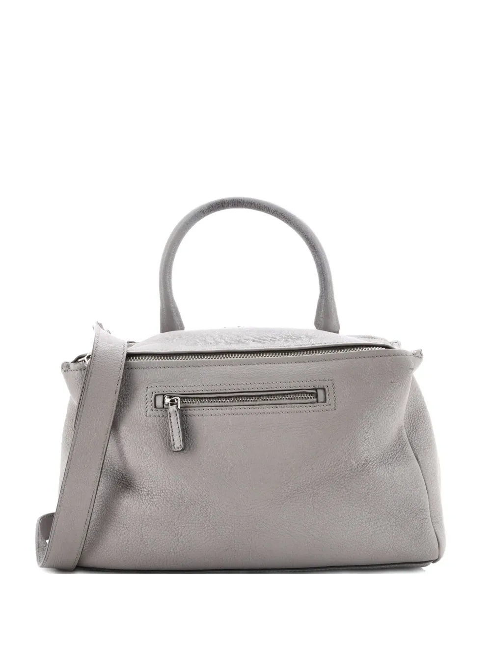 Pre-owned Givenchy Pandora Leather Backpack In Gray