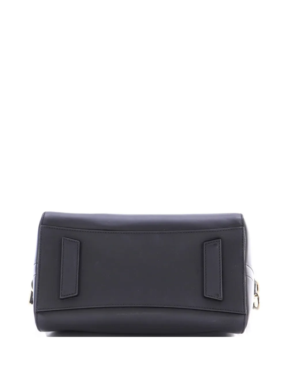 Pre-owned Givenchy Antigona Bag Glazed Leather Small Satchel In Black